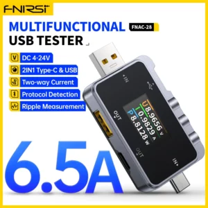تستر USB دو طرفه (ولتاژ و جریان) FNIRSI مدل FNAC-28