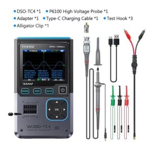 اسیلوسکوپ، سیگنال ژنراتور و تستر ترانزیستور FNIRSI مدل DSO-TC4