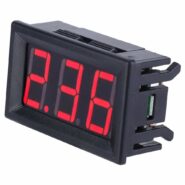 آمپرمتر پنلی قاب‌دار 10A DC سایز 0.56 قرمز