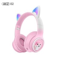 هدفون بی‌سیم چراغ‌دار طرح گربه‌ای مدل AKZ-02